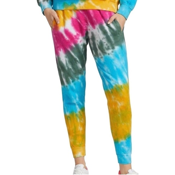 La Detresse Pants - NWT La Detresse Large Tie Dye Strawberry Fields Jogger Sweatpants